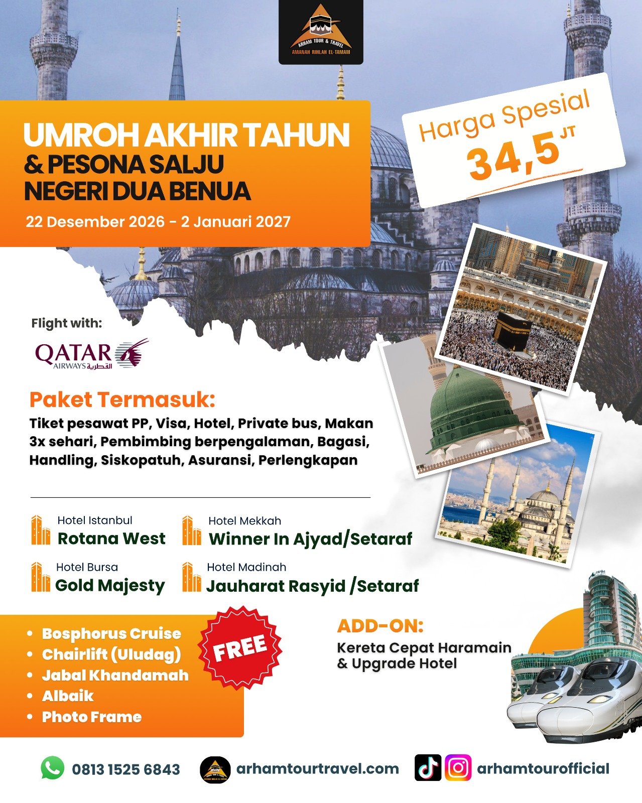 Umroh Akhir Tahun dan Pesona Salju Negeri Dua Benua